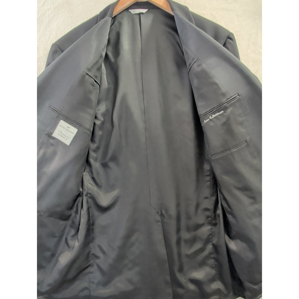 Hickey Freeman 2 Piece Tuxedo Mens 44L Black Wool 36x32 Formal Wedding Event - Picture 4 of 13